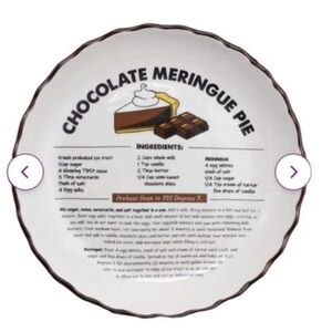 Elise For‎ Elise Chocolate Meringue Pie Ceramic Plate NIB